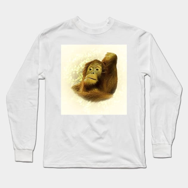 Orangutan Long Sleeve T-Shirt by Guardi